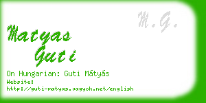 matyas guti business card