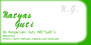 matyas guti business card